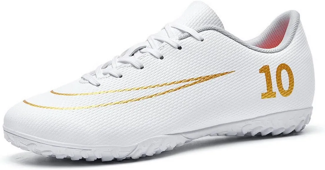 DHOVOR Soccer Cleats Men's Football Shoes Youth Lightweight Football Cleats Anti Slip Athletics Football Trainers Indoor Outdoor Soccer Shoes Men