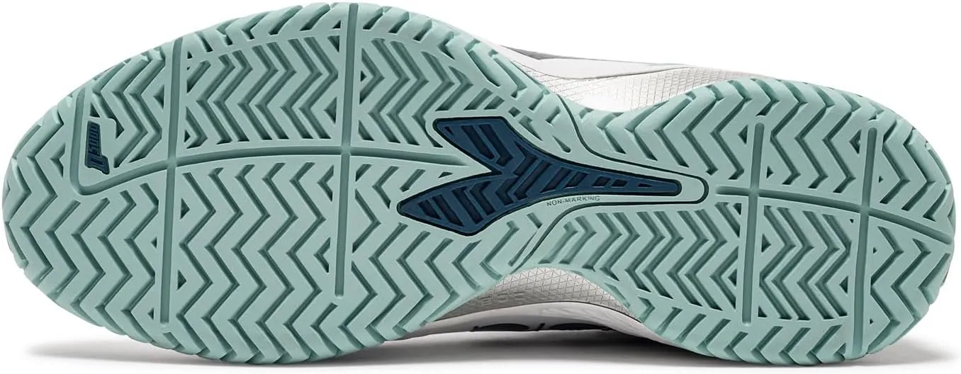 Diadora Women's Blushield Torneo 2 W Ag Tennis Shoe, Silver DD/Black/Aruba Blue,