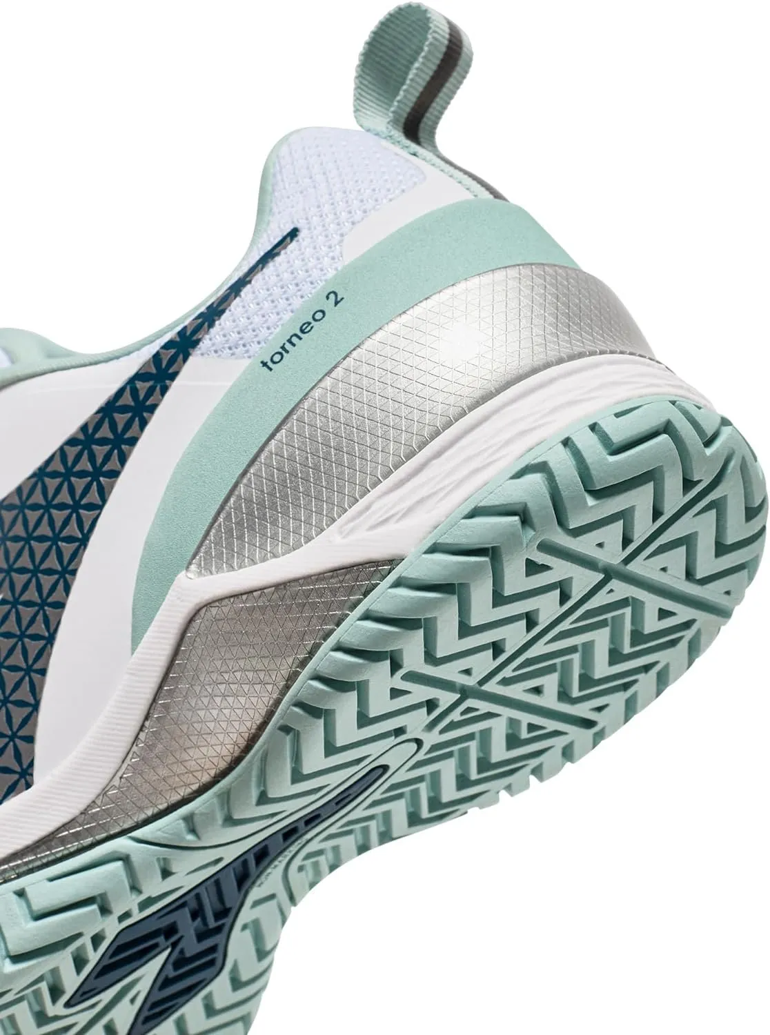 Diadora Women's Blushield Torneo 2 W Ag Tennis Shoe, Silver DD/Black/Aruba Blue,