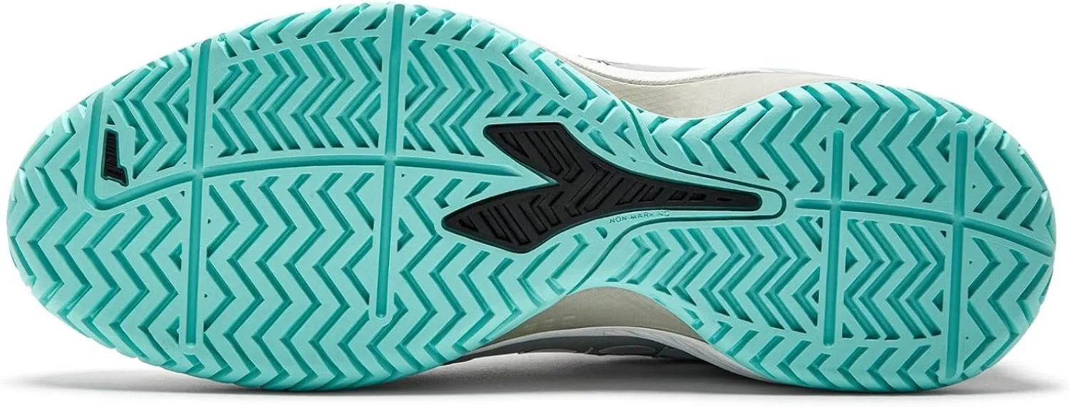 Diadora Women's Blushield Torneo 2 W Ag Tennis Shoe, Silver DD/Black/Aruba Blue,