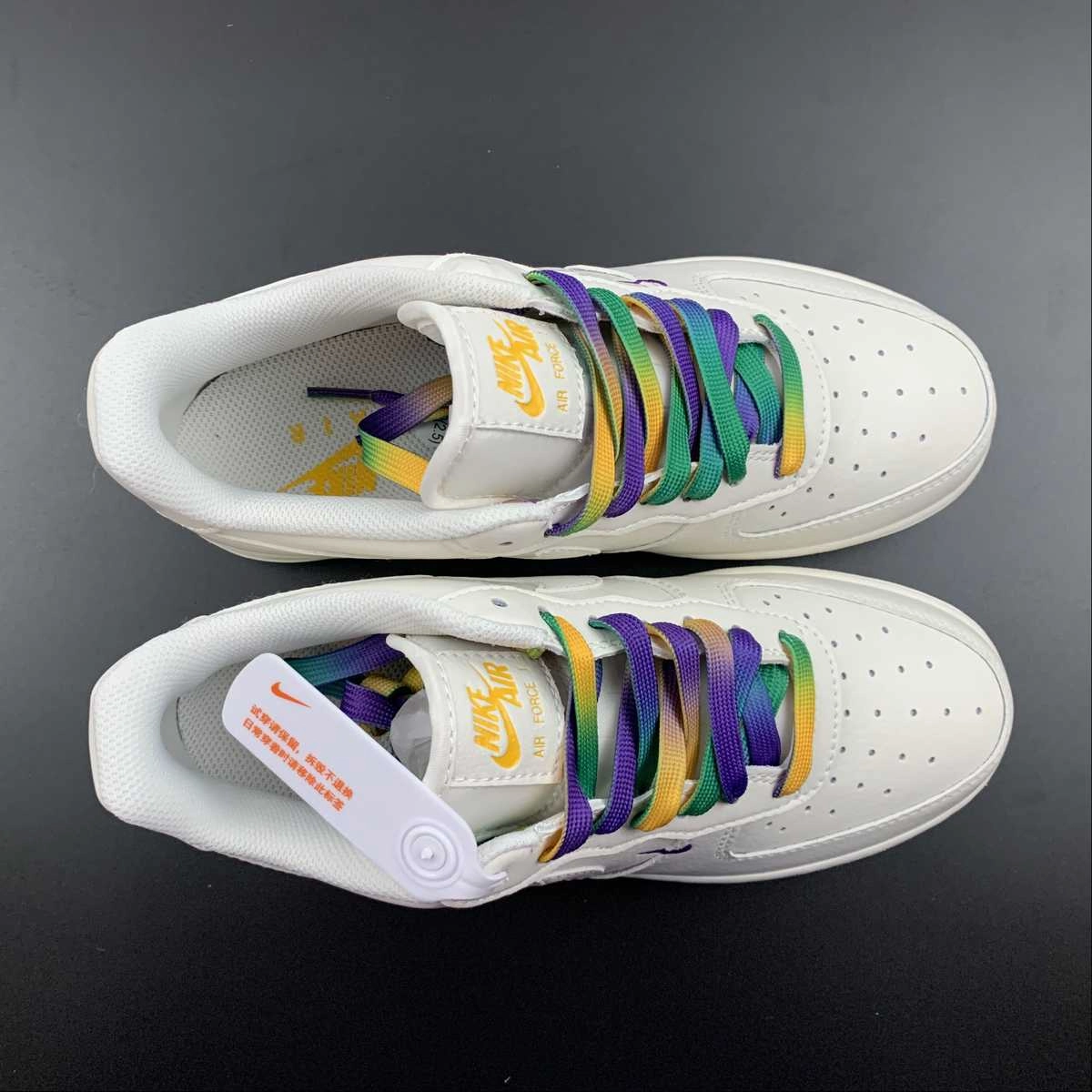 Air Force 1 07 Low NOLA Pelicans Rice Dark White Purple Green TF8896-303 Bush Hike City Stroll