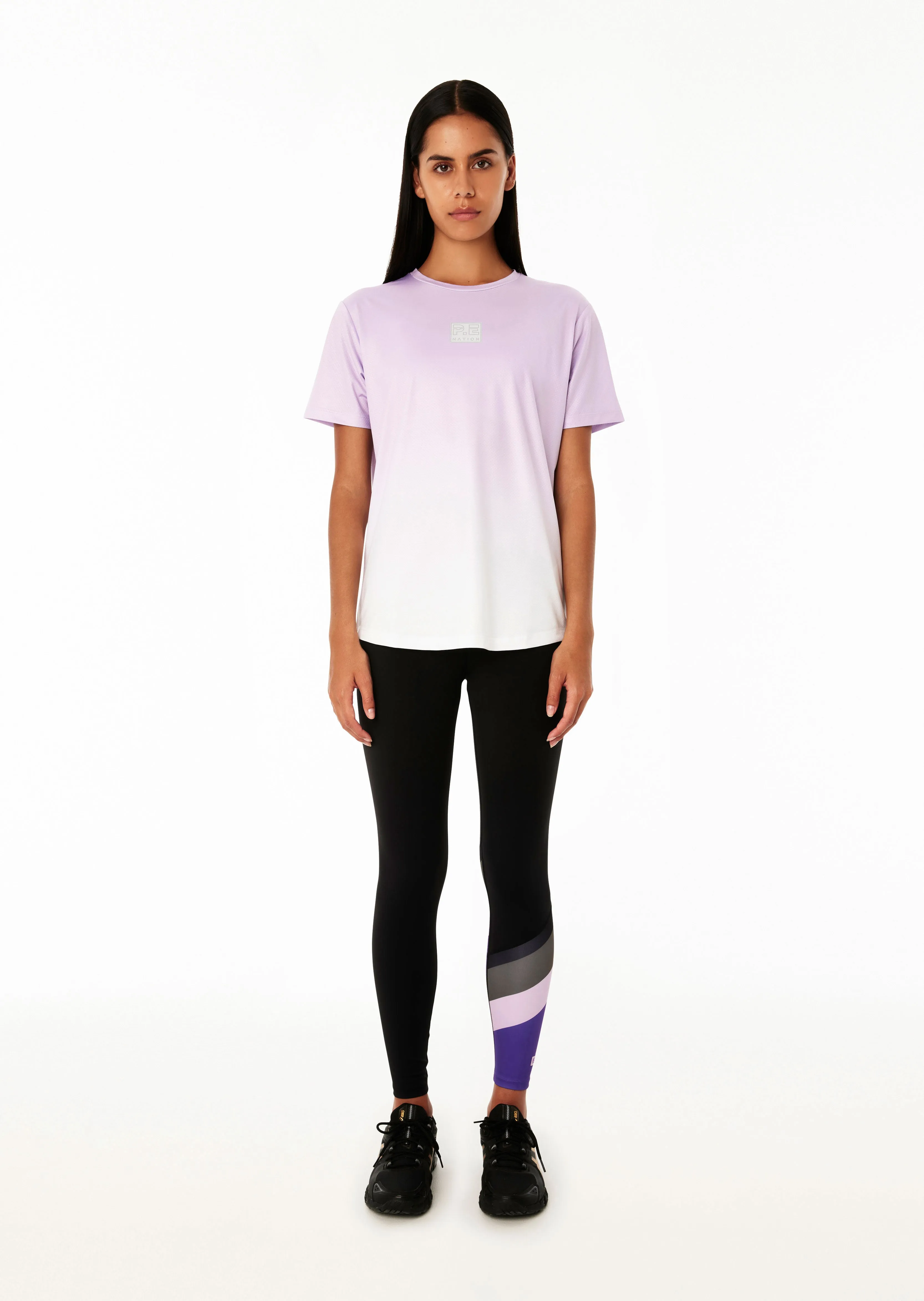 DOUBLE TRACK AIR FORM SS TEE IN GRADIENT PRINT