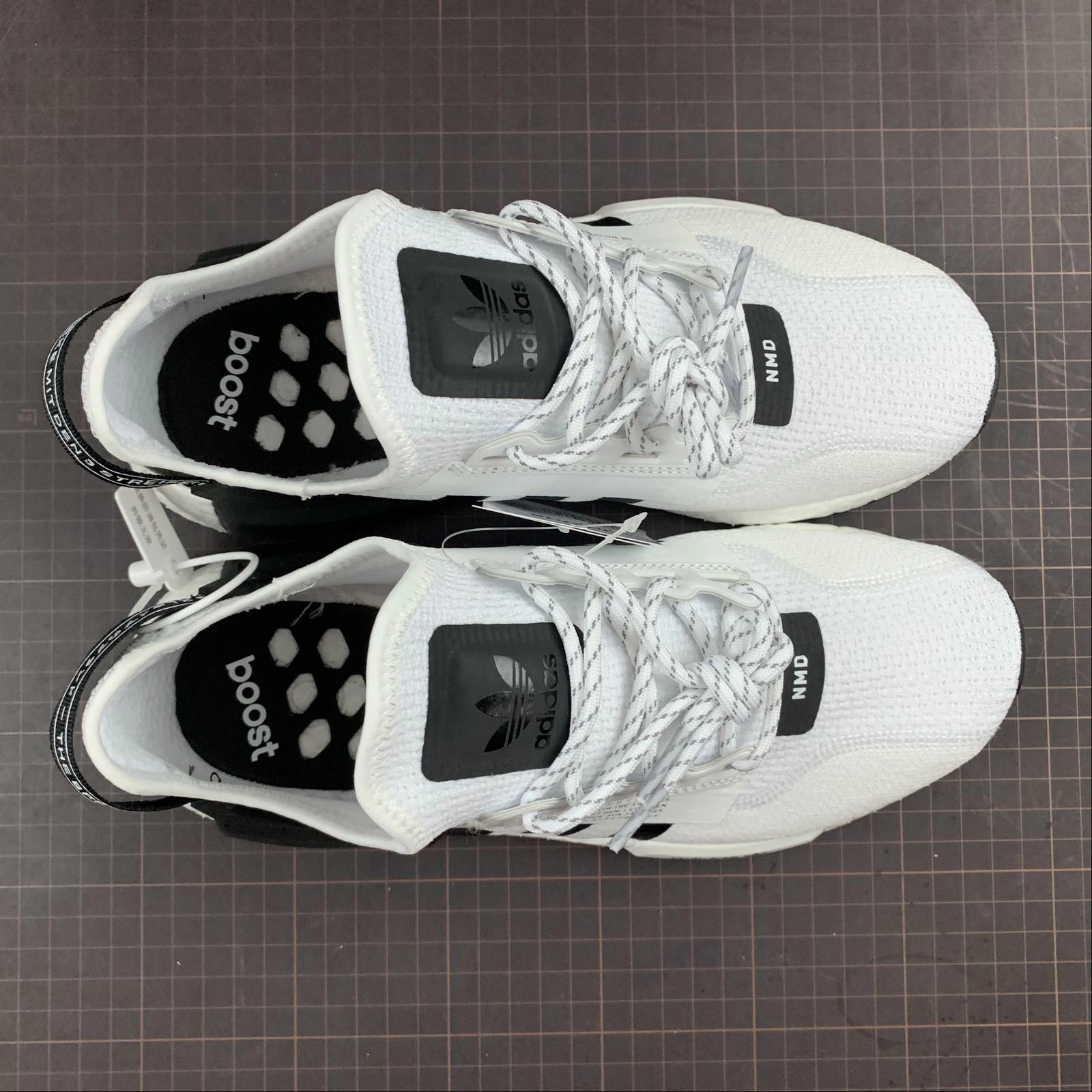 Adidas NMD R1 V2 Cloud White Core Black Cloud White outdoor sole Visible