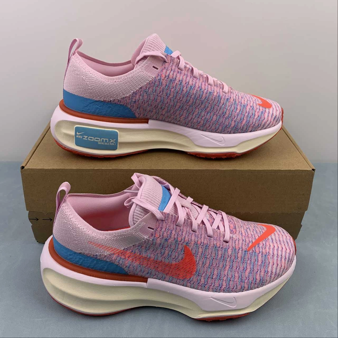 ZoomX Invincible Run FK 3 Pink Foam Racer Blue Bright Crimson DR2660-600 Work Ready