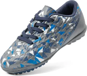DREAM PAIRS Boys Girls Turf Indoor Soccer Shoes Lace Up Cleats for Little/Big Kid
