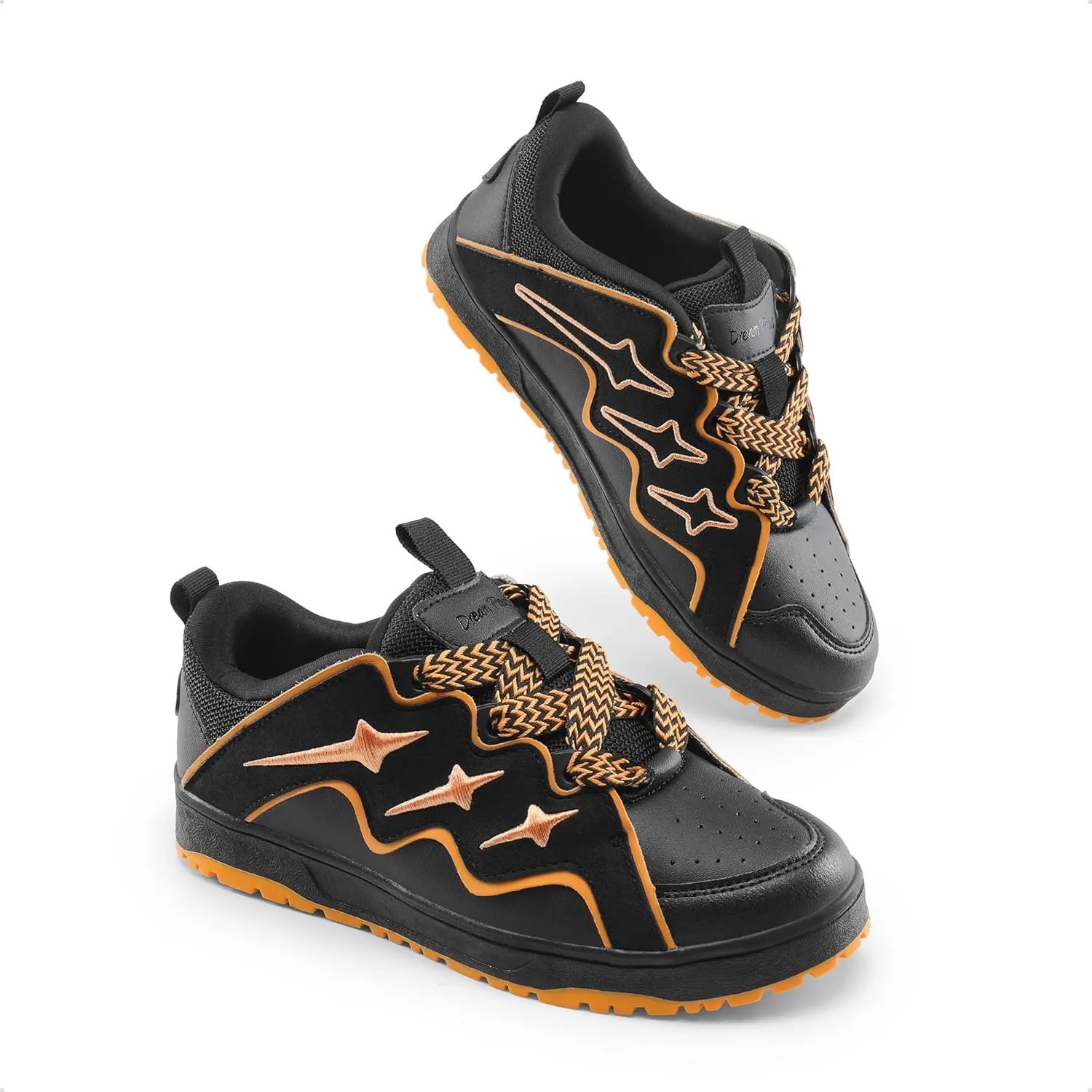 DREAM PAIRS Kid Shoes Boys Girls Sneakers Lace Up Skate Shoes Durable Walking Casual Shoes