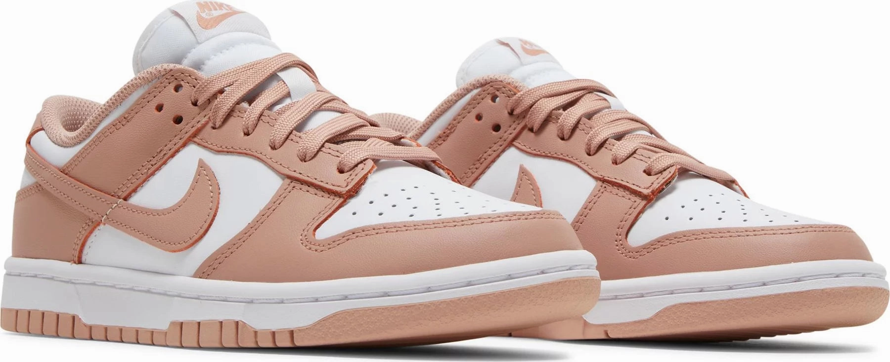 Nike Dunk Low Rose Whisper  W Quick Lacing System Ventilated Perforations
