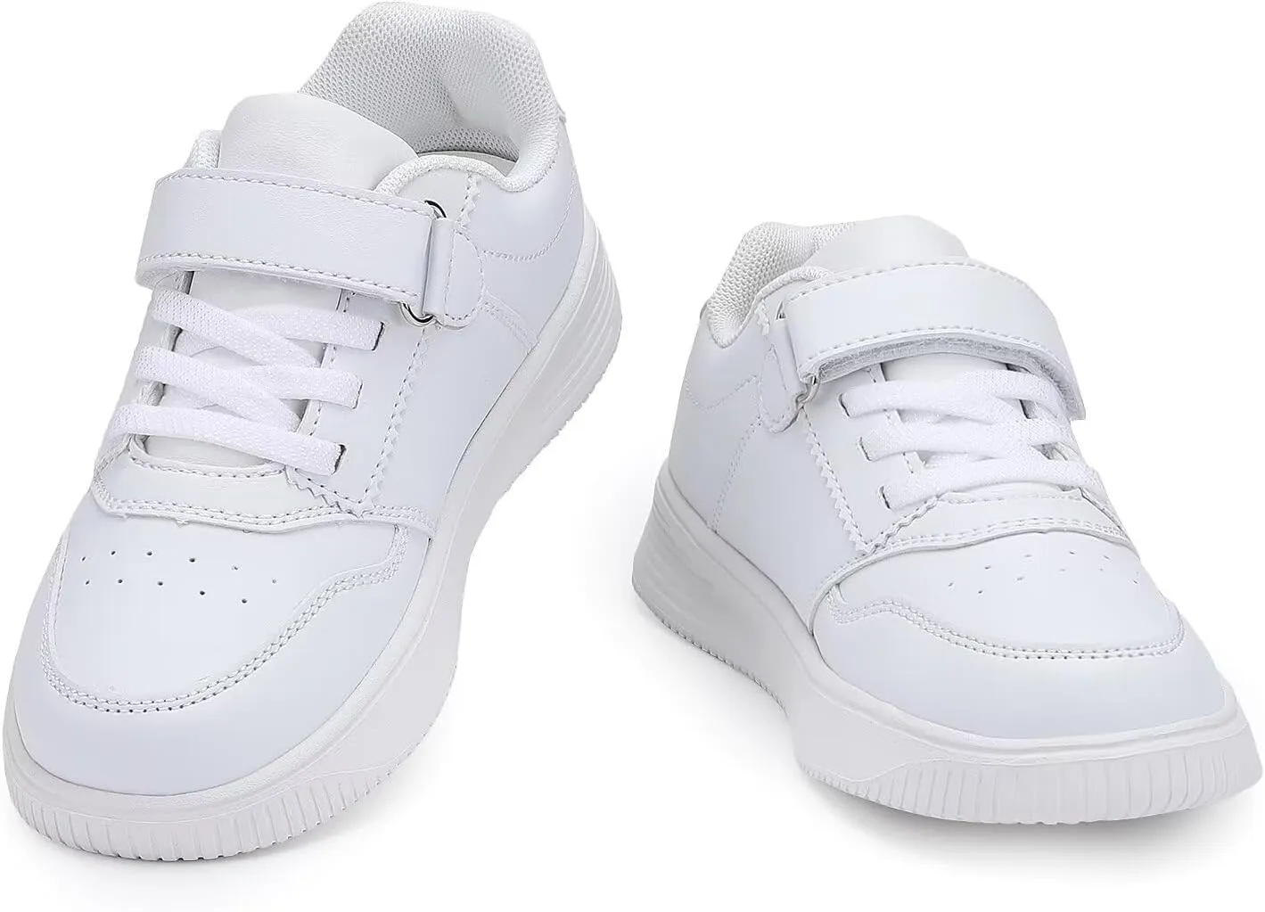 DSWED Black Boys Running Shoes for Girls Leather wear Athletic Kids Fashion Sneakers Tennis Shoes Big Kid Size