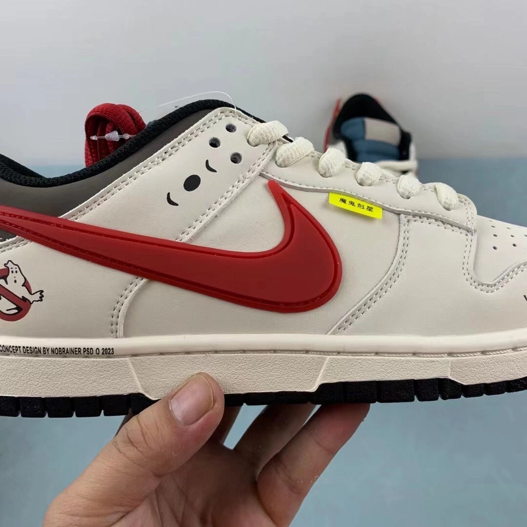 Quick Dry Material Technology SB Dunk Low Ghostbusters Rice White Red Orange Black ZD2356-158