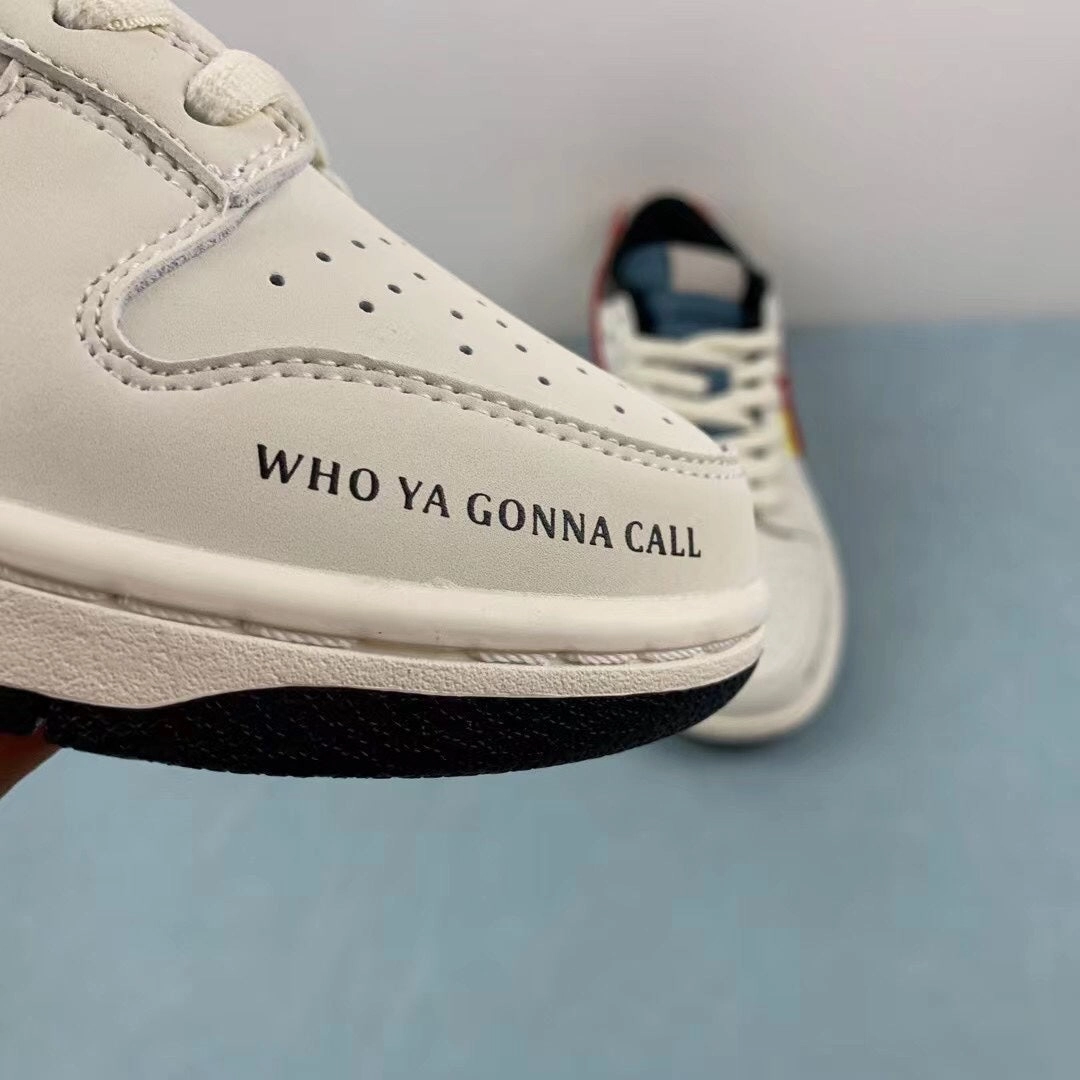 Fashion-forward comfort SB Dunk Low Ghostbusters Rice White Red Orange Black ZD2356-158