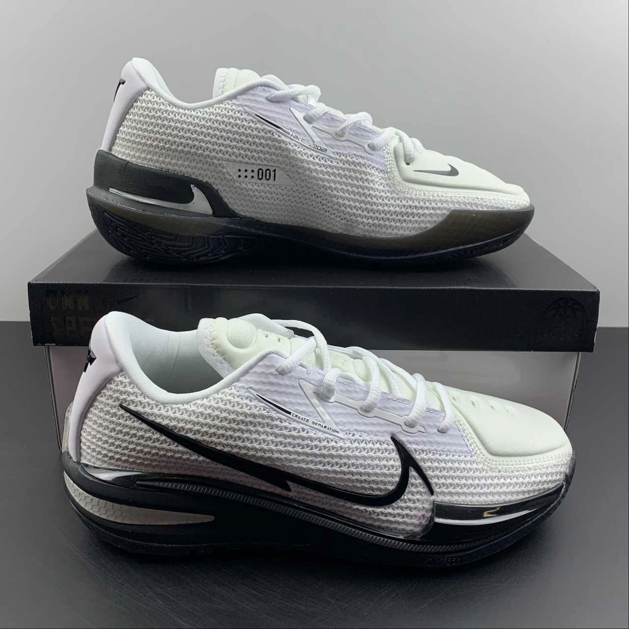 Air Zoom G.T Cut TB P White Black-White DM5039-100 Body Wellness Upper overlay adds light structure and containment