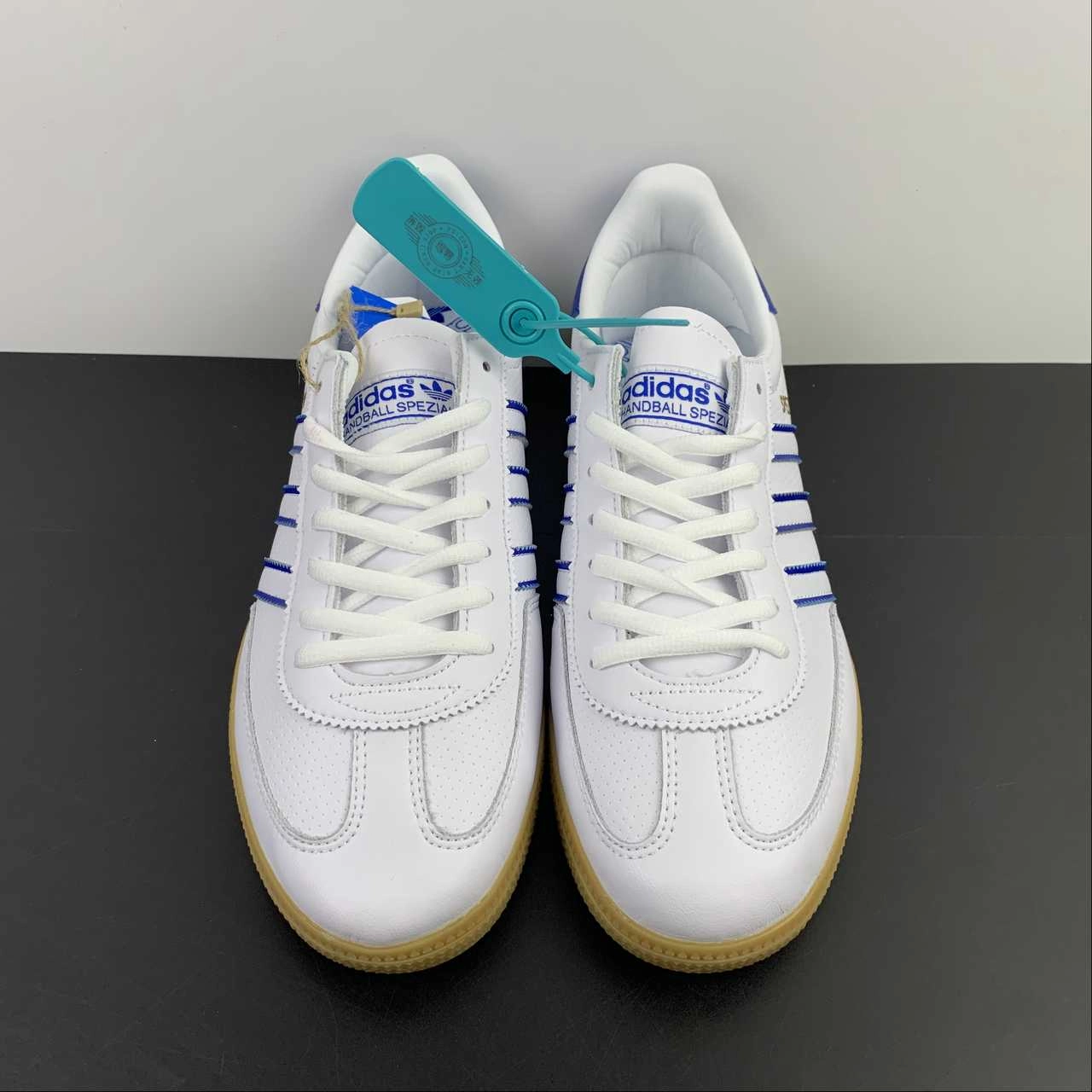 grip - enhancing running on dirt roads Adidas Handball Spezial Cloud White Navy Blue ID6964