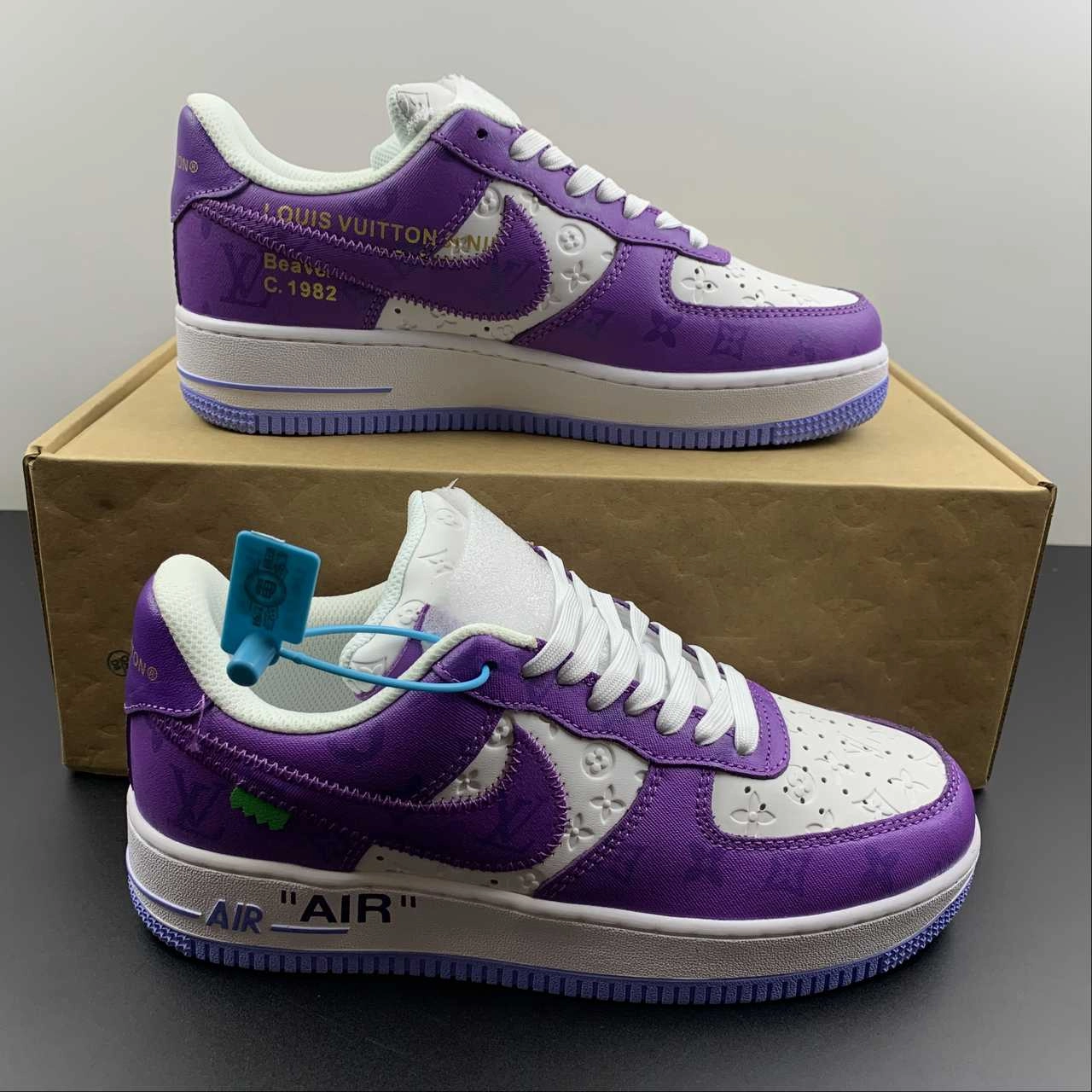 ArchSupport Weekend Ready Louis Vuitton x Air Force 1 White Purple 3308-7