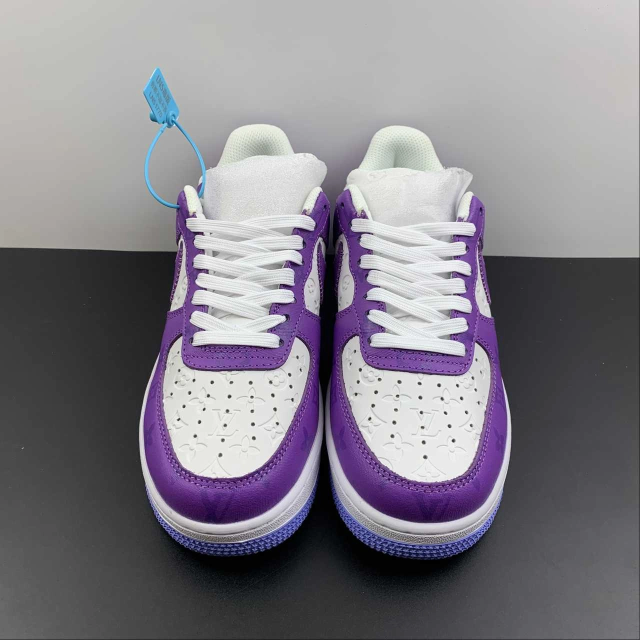Grass Jog Louis Vuitton x Air Force 1 White Purple 3308-7
