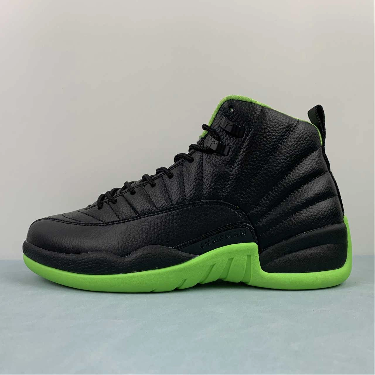 Aerodynamic Air Jordan 12 Retro Black Neon Green SP-22-MNJDLS-595-S