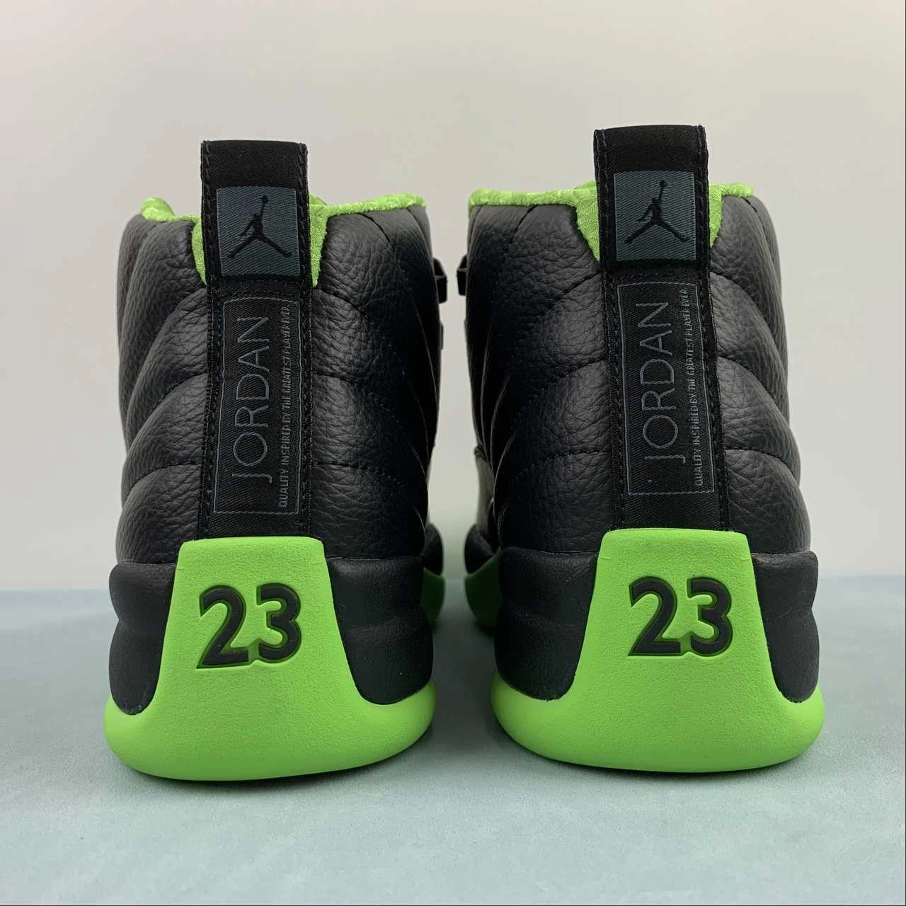 Responsive Step Return Air Jordan 12 Retro Black Neon Green SP-22-MNJDLS-595-S
