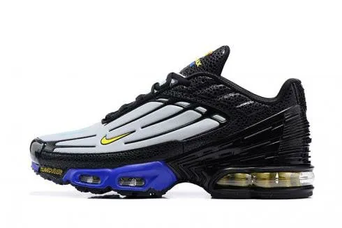 downhill running shoes Air Max Plus 3 Black Grey Royal Blue Yellow CJ9684-006