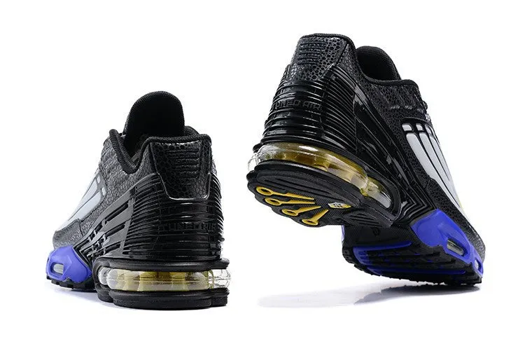 Air Max Plus 3 Black Grey Royal Blue Yellow CJ9684-006 Comfort Lightweight suitable for experts