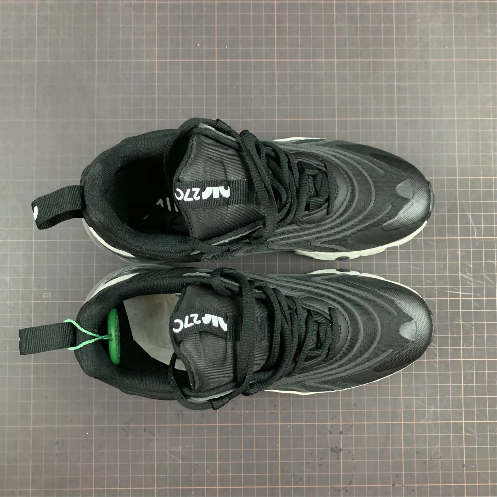 running in a cliff area shoes Air Max 270 React W Black White CD6870-406