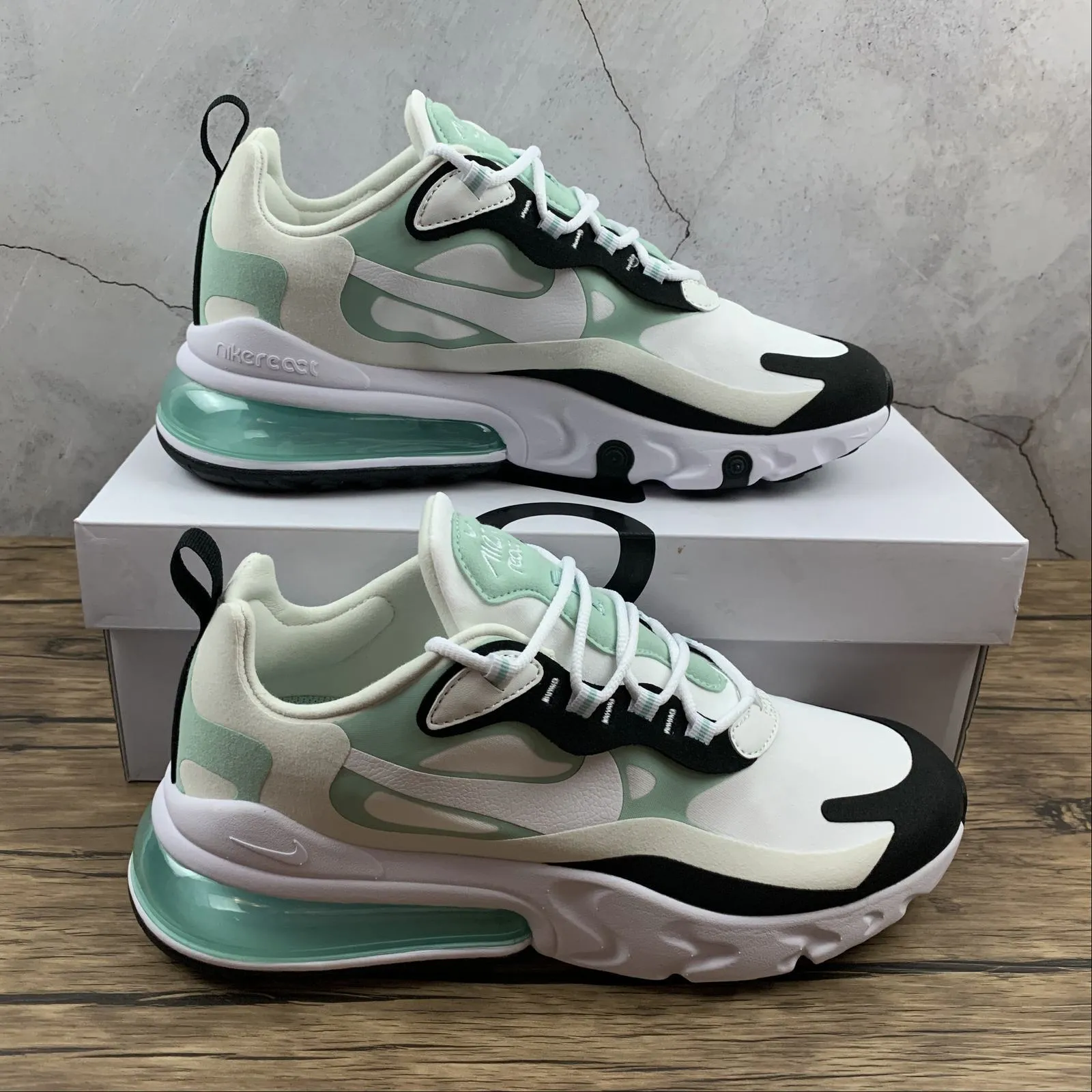 Performance Boost Lunarlon Air Max 270 React SE Black White Lt Green CJ0619-012