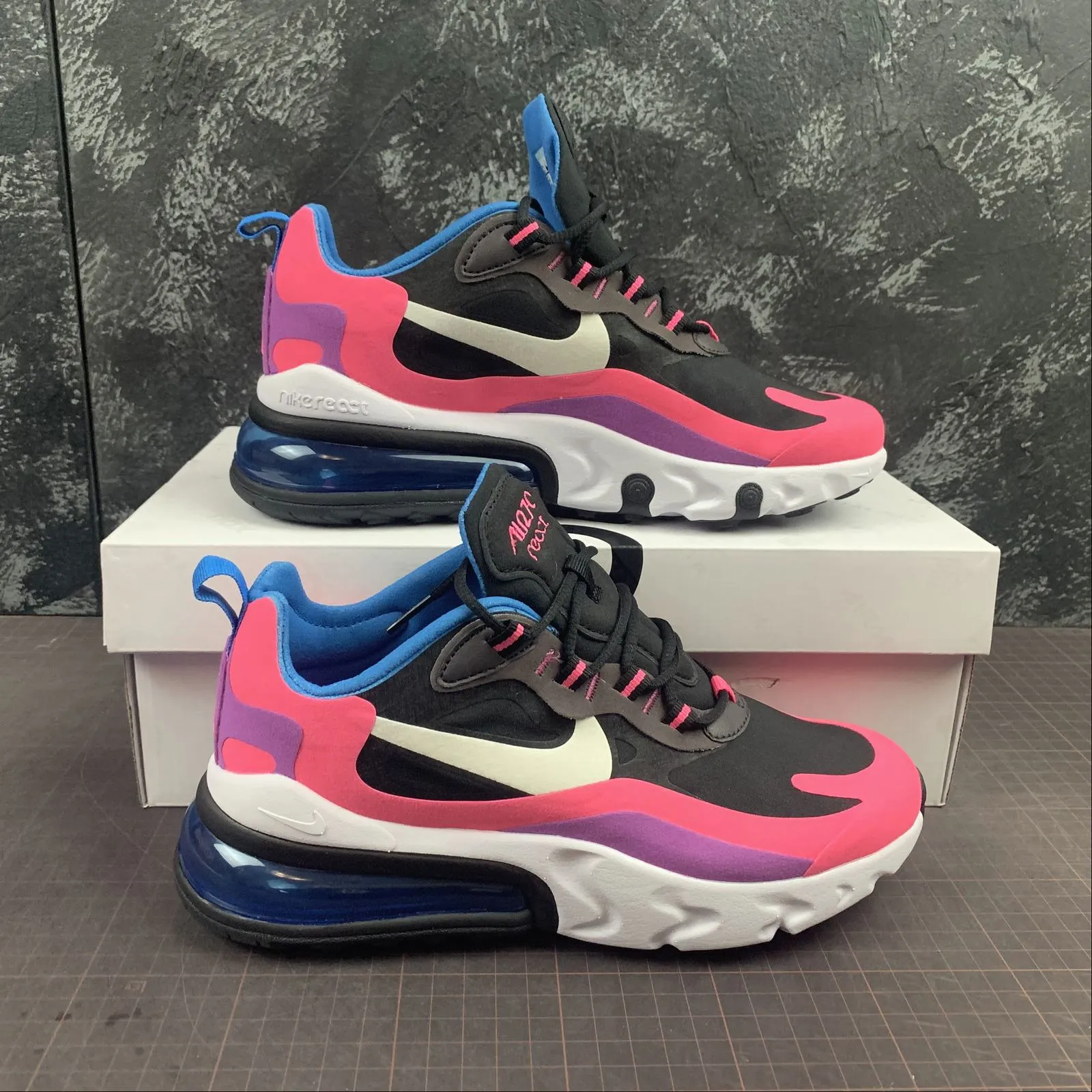 Slip Proof Air Max 270 React Hyper Pink Vivid Purple BQ0101-001