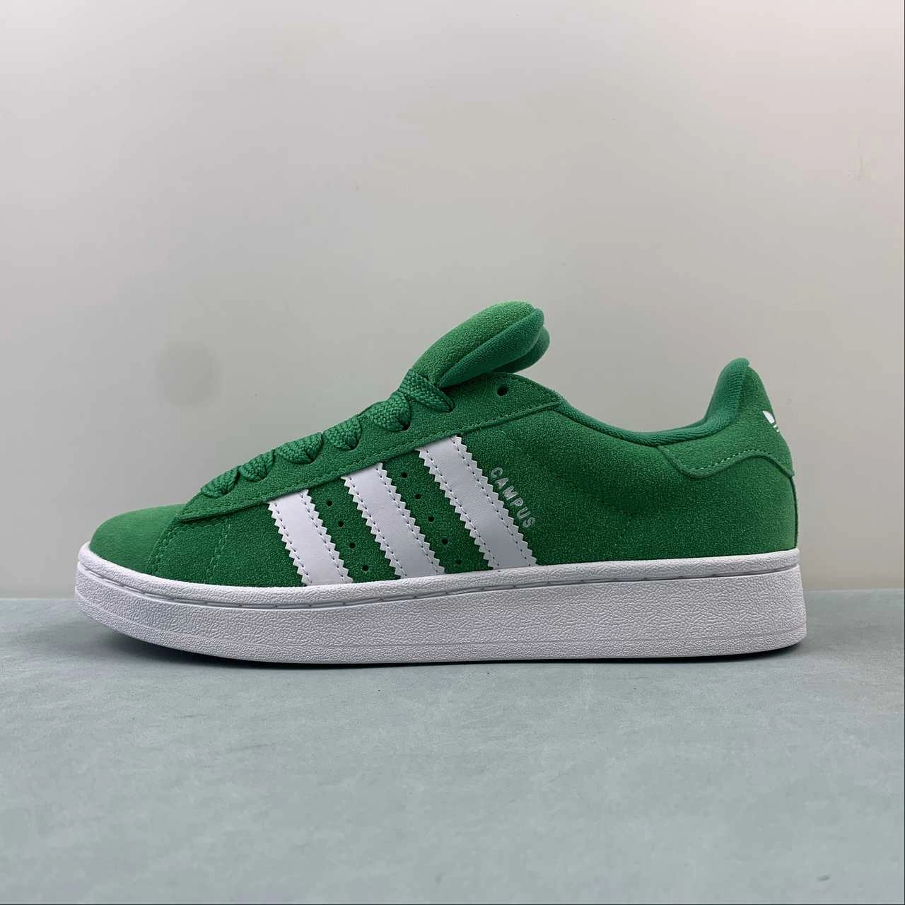 Adidas Campus 00s Green Cloud White ID7029 Flex grooves Velcro   closure