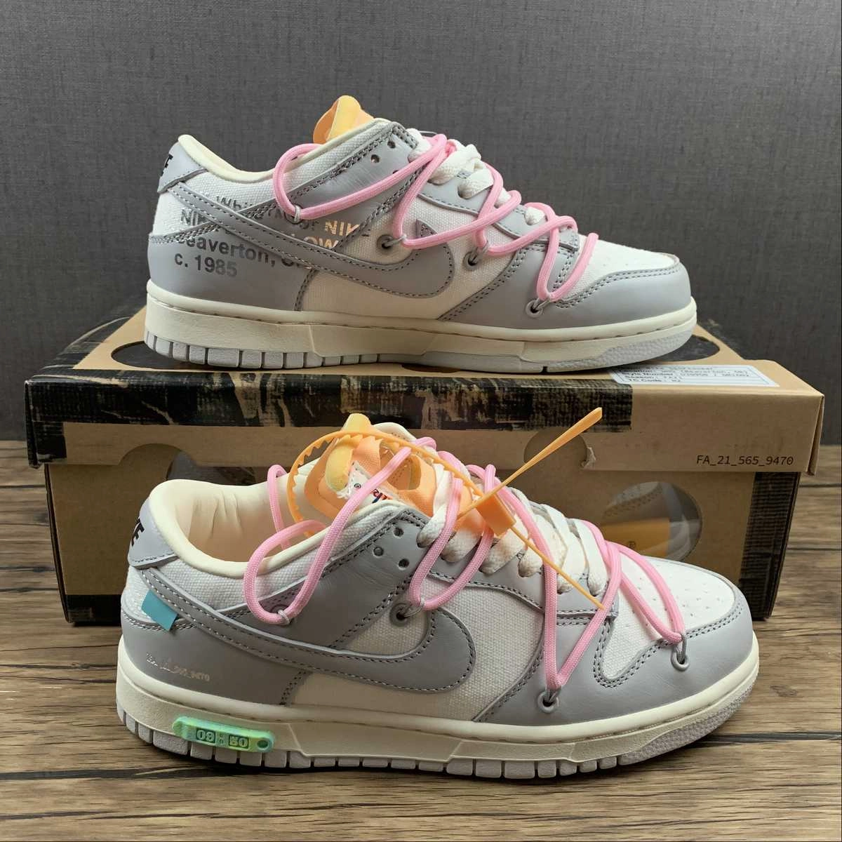Dunk Low X Off-White 'Lote 09 de 50' DM1602-109 Comfy Days Canvas Material