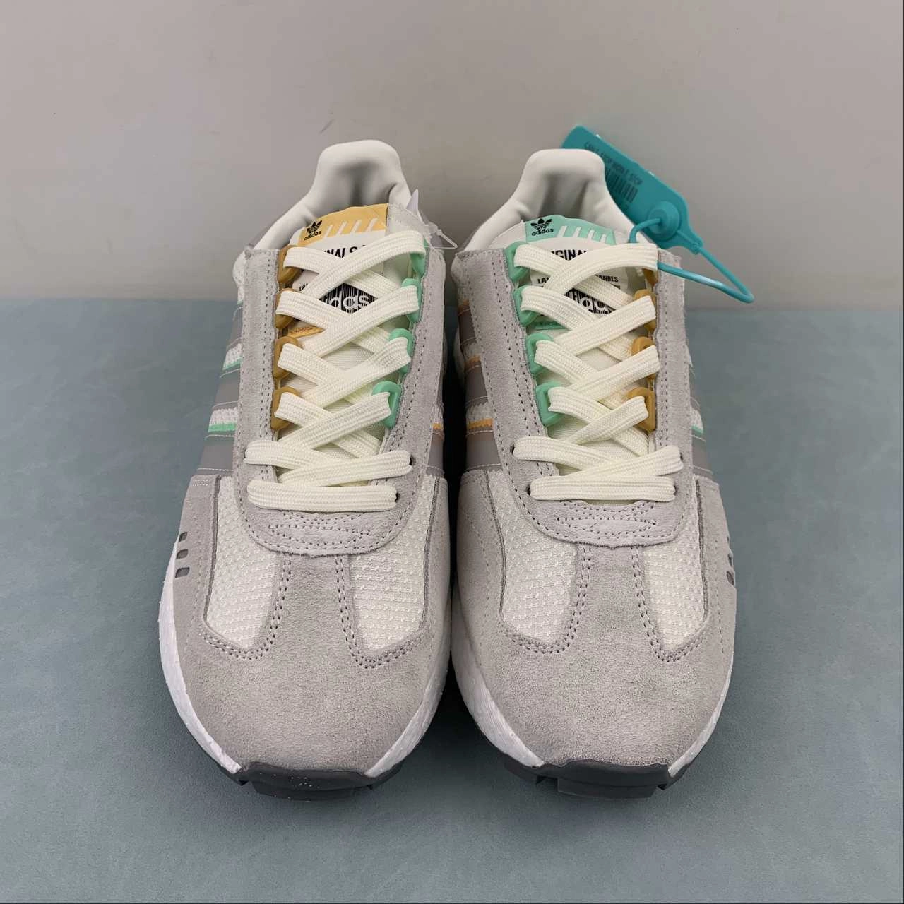 Adidas Retropy E5 Light Grey Orange Green IG3401 Strappy Design single - strap shoes