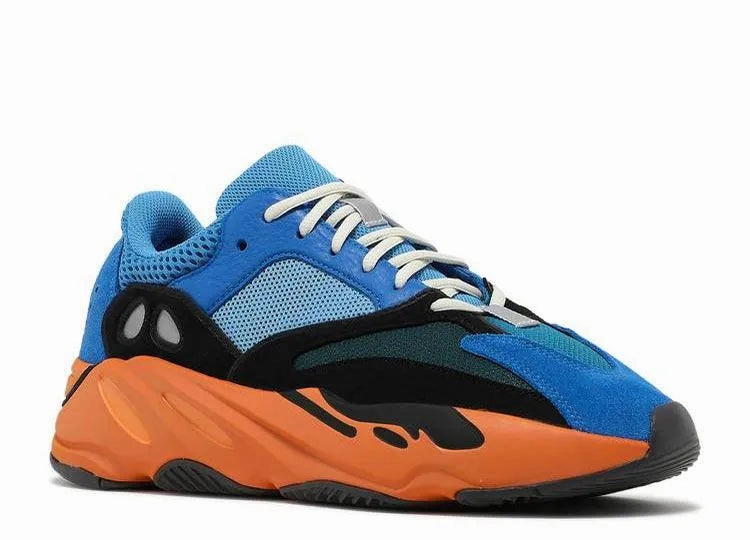Balanced Stack Height Memory Foam Ankle Support Yeezy 700 Bright Blue