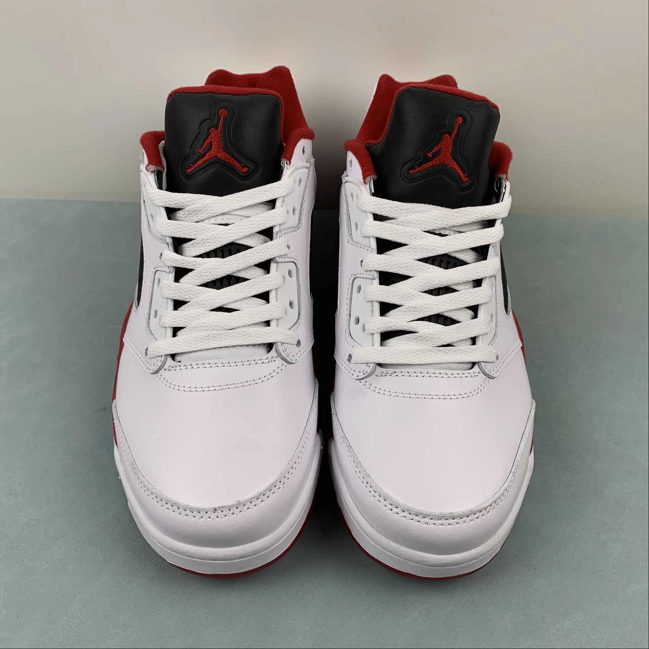 Air Jordan 5 Retro Low White Fire Red Black 819171 101 Sneakers Retro Design