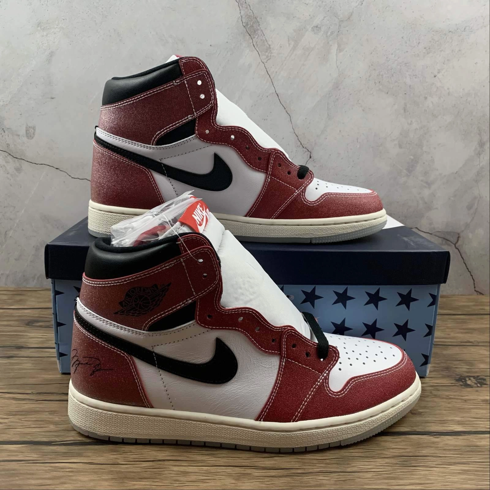 Air Jordan 1 High OG SP White Royal Red Black DA2728-100 Tight Fit Athletic Design