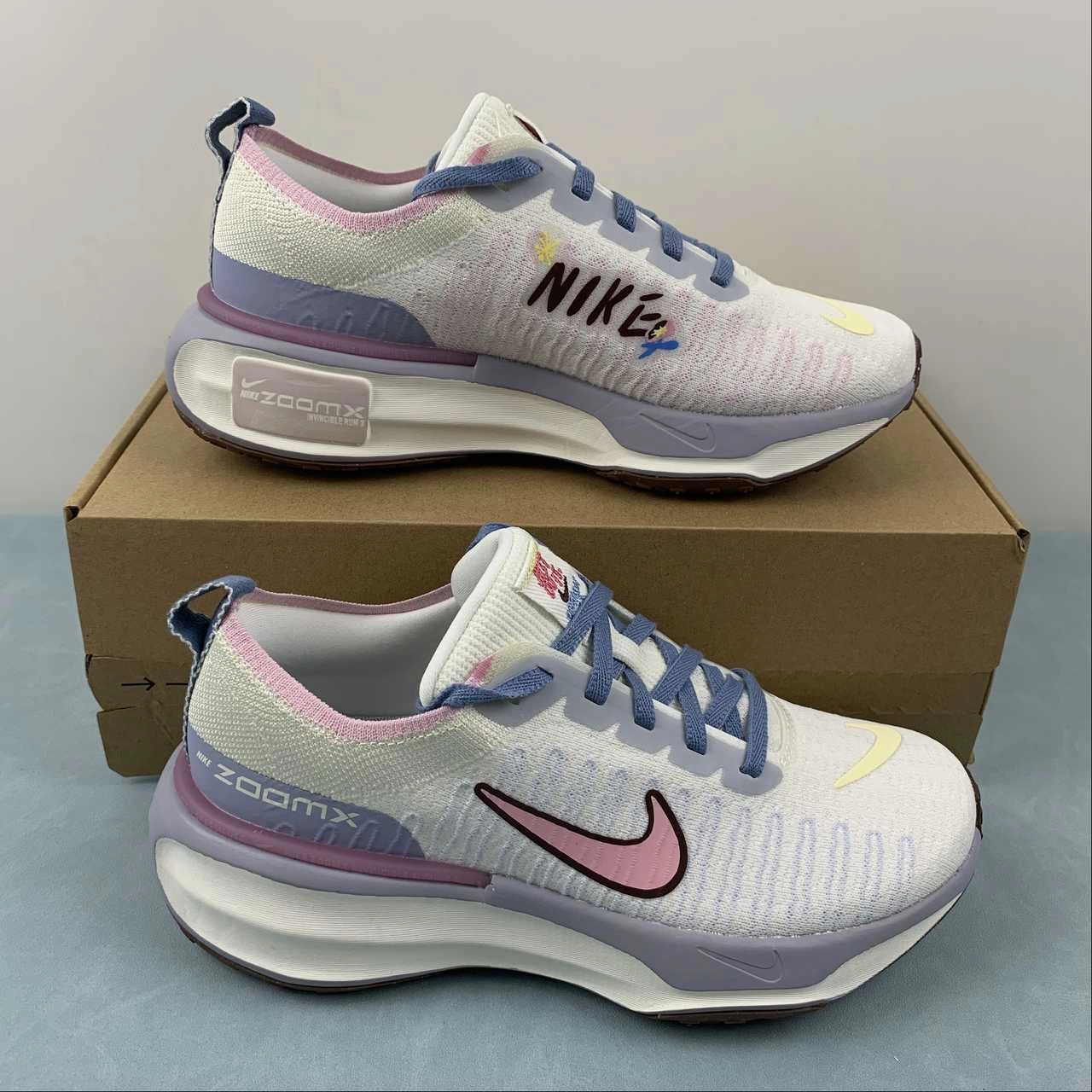 ZoomX Invincible Run FK 3 Sail Blue Soft Pink FJ7727-161 Any Routine Ergonomic shaping guides efficient movement patterns