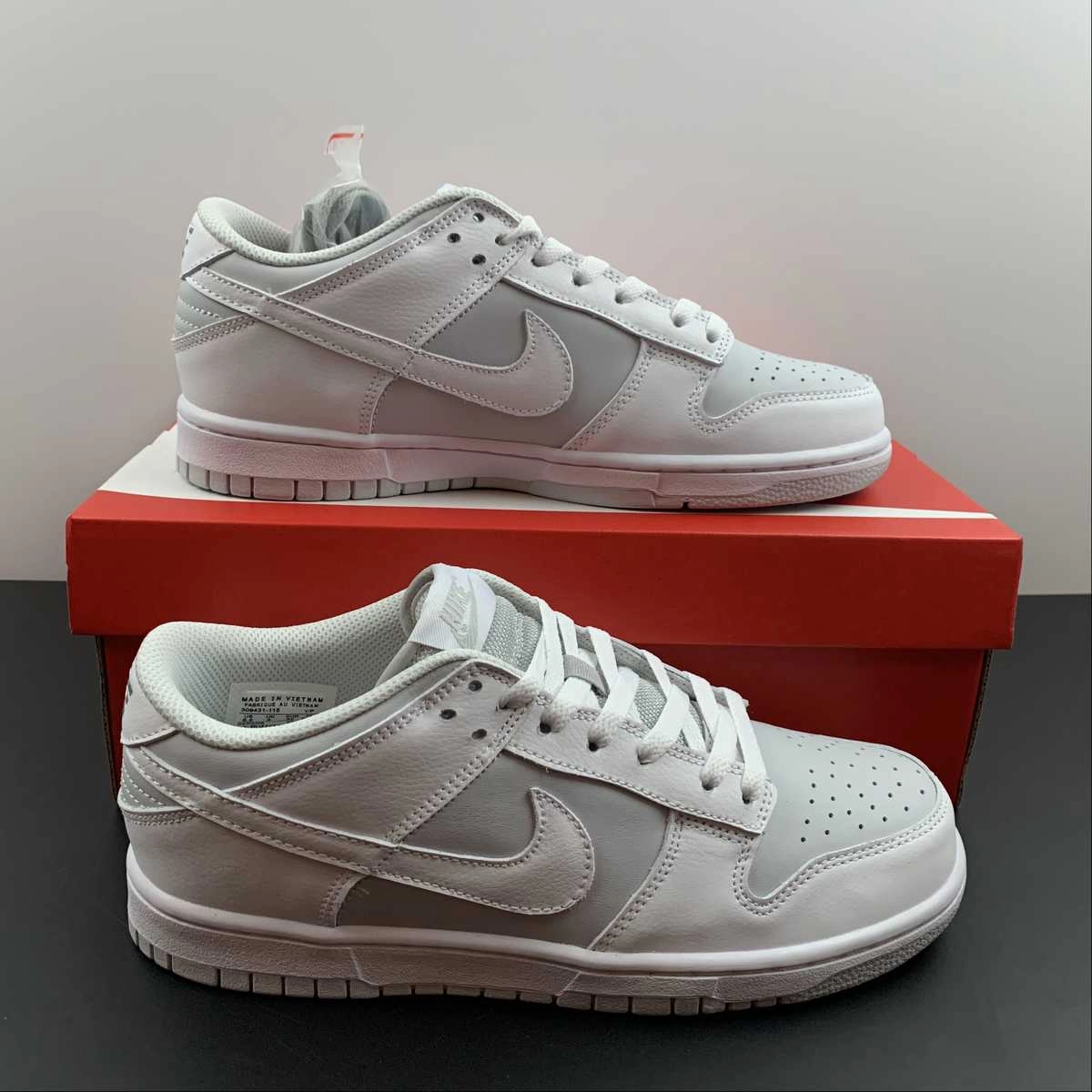 SB Dunk Low Retro Cool Grey White 309431-115 Stretch knit Compression Resistant Foam