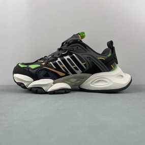 dual - density sole shoes Adidas XLG Runner Deluxe Core Black Grey Green Cloud White IH7801