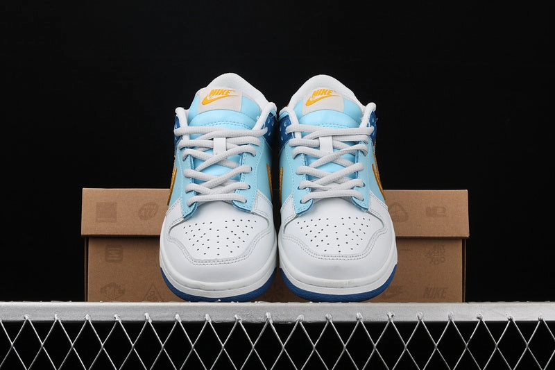 SB Dunk Low Splash Yellow Ochre Powder Blue Dark Maroon 309601-471 Cushioned lining Breathable Feel