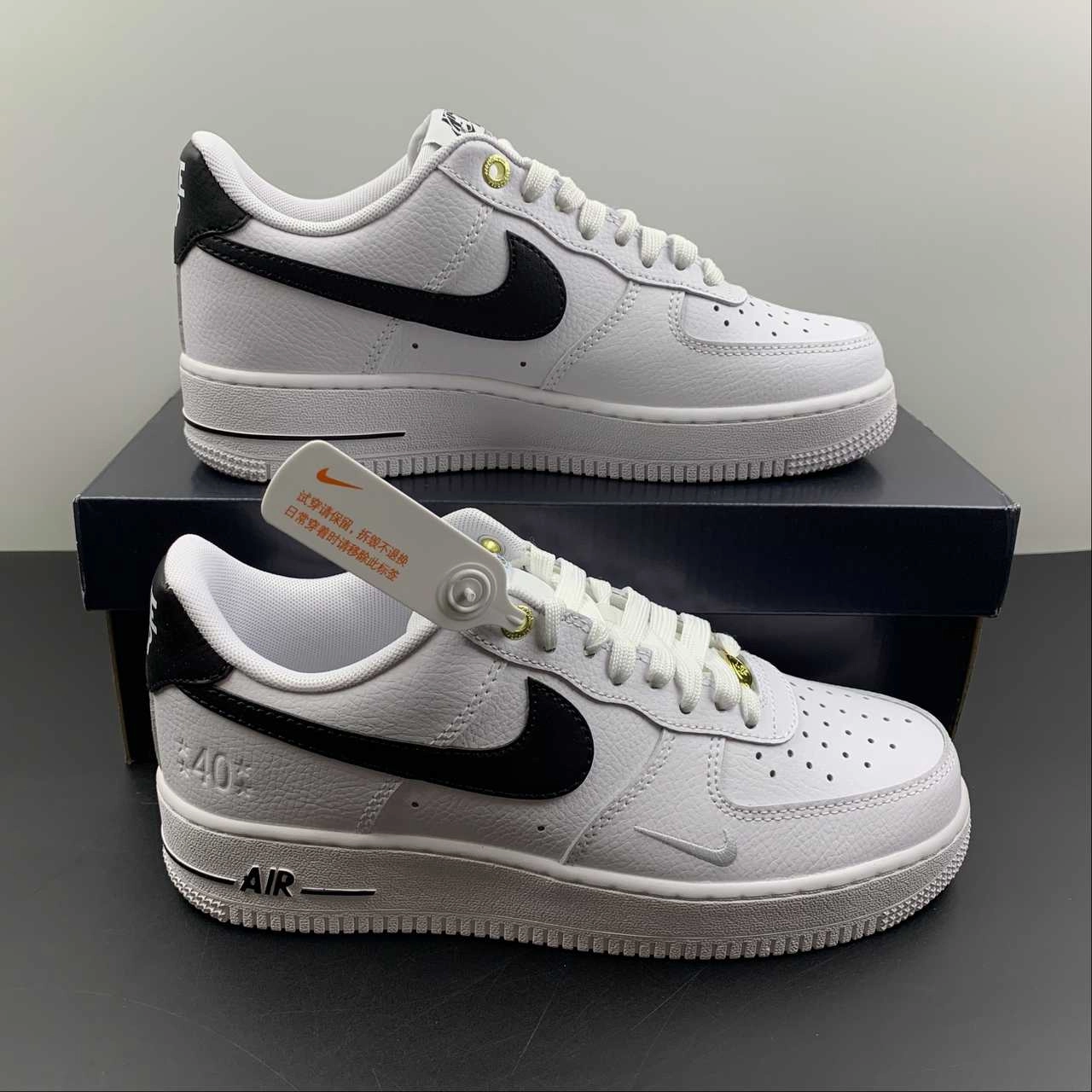Petite Fit cool material Air Force 1 07 White Black