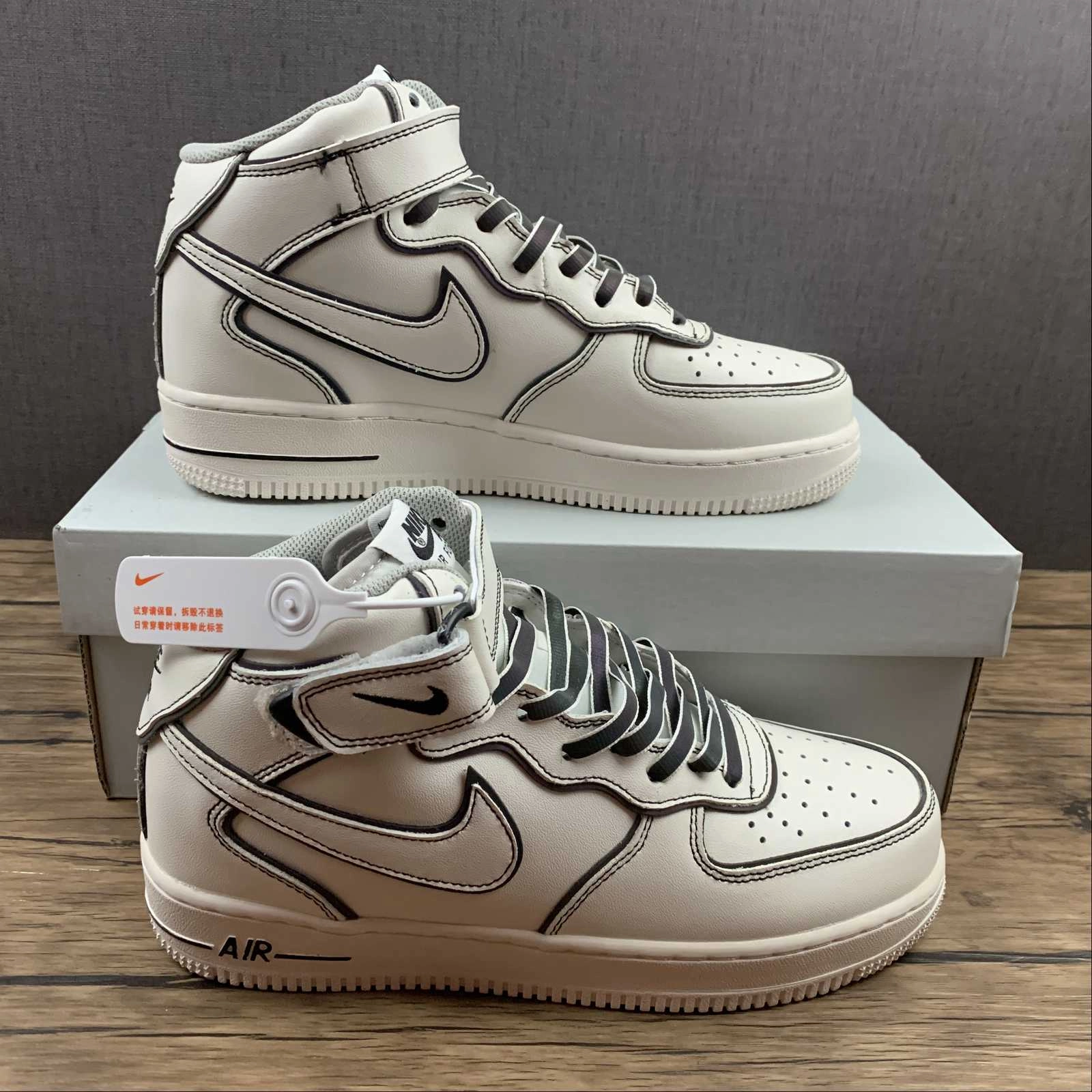 Day Comfort Chill Moves Air Force 1 07 Mid Beige Black Colorfull AQ2898-008