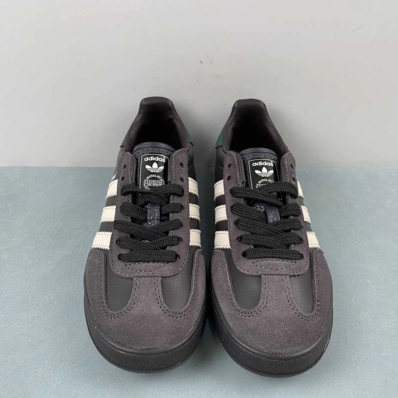 Adidas Gazelle Indoor Core Black Brown Green IH0374 Comfortable Straps Eco Materials