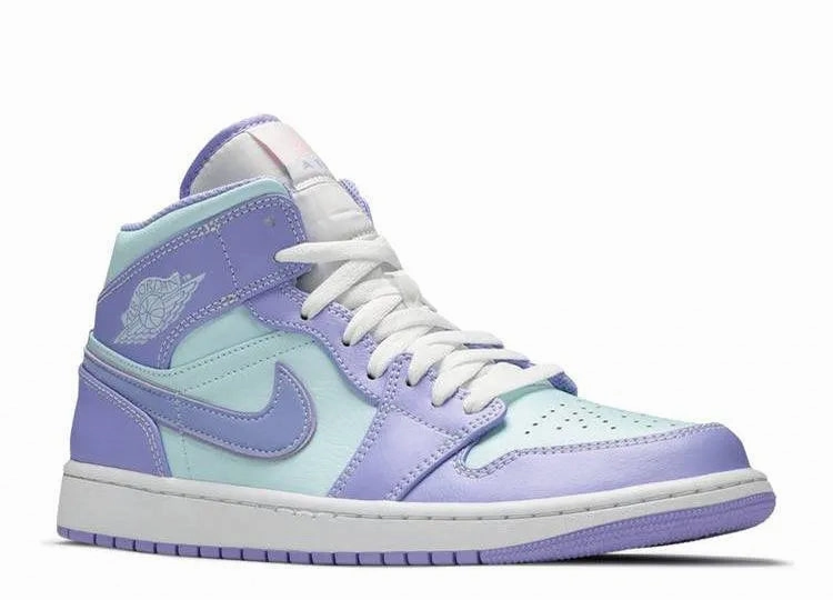 No Rub Neat Style Air Jordan 1 Mid Purple Aqua