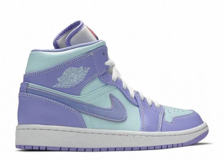 Air Jordan 1 Mid Purple Aqua Simple Match