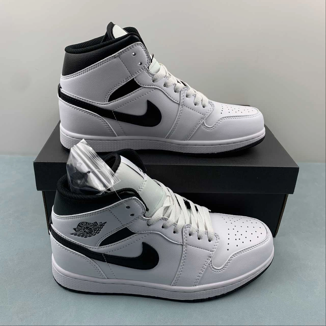 Ventilated Perforations Air Jordan 1 Mid White Black DQ8426-132