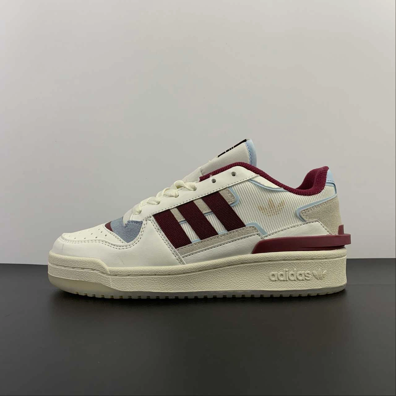 Zero Drop Platforms Stable Control Adidas Forum Exhibit Low White Red GW4358