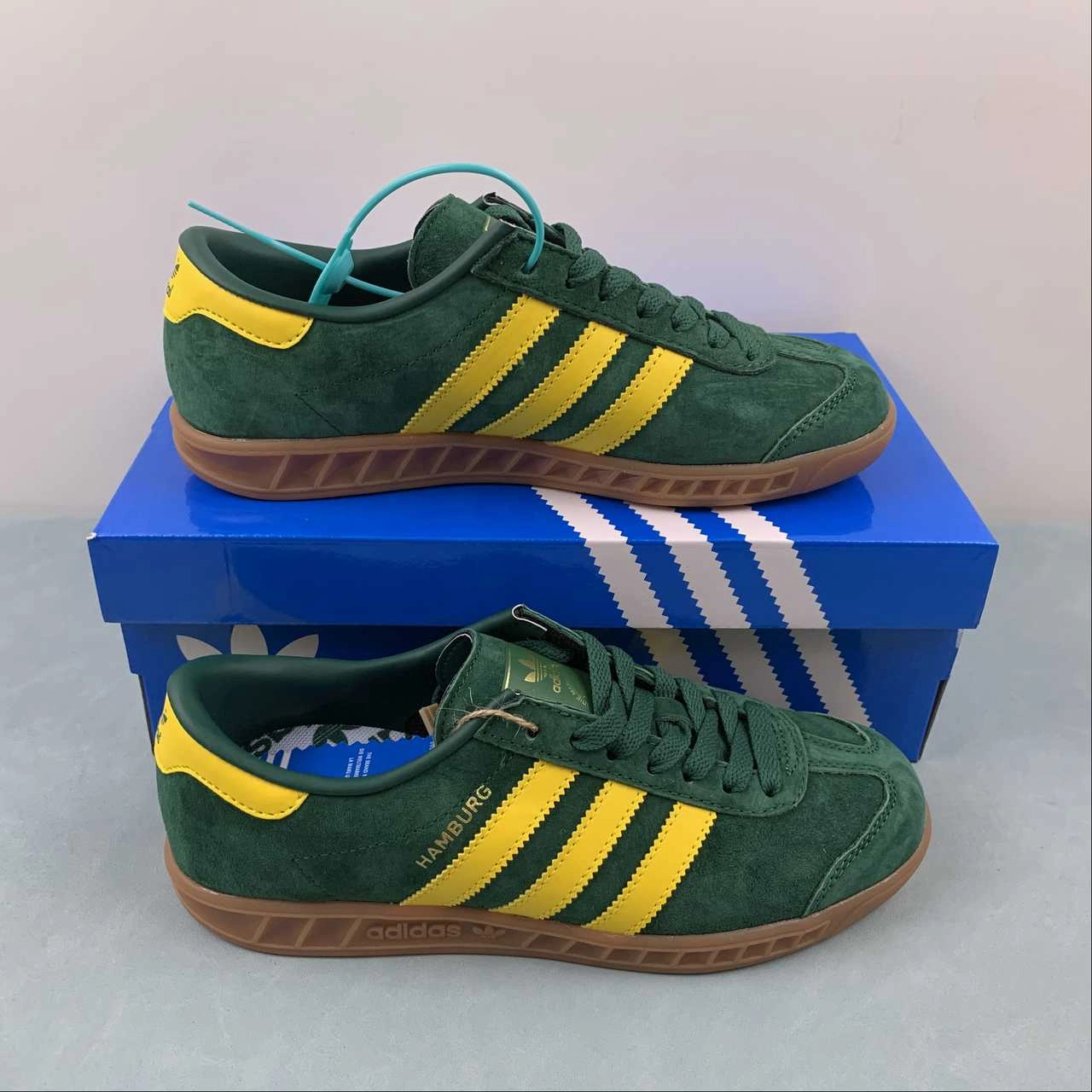 paisley - design shoes Comfortable Shank Adidas Hamburg Collegiate Green Gold GW5752