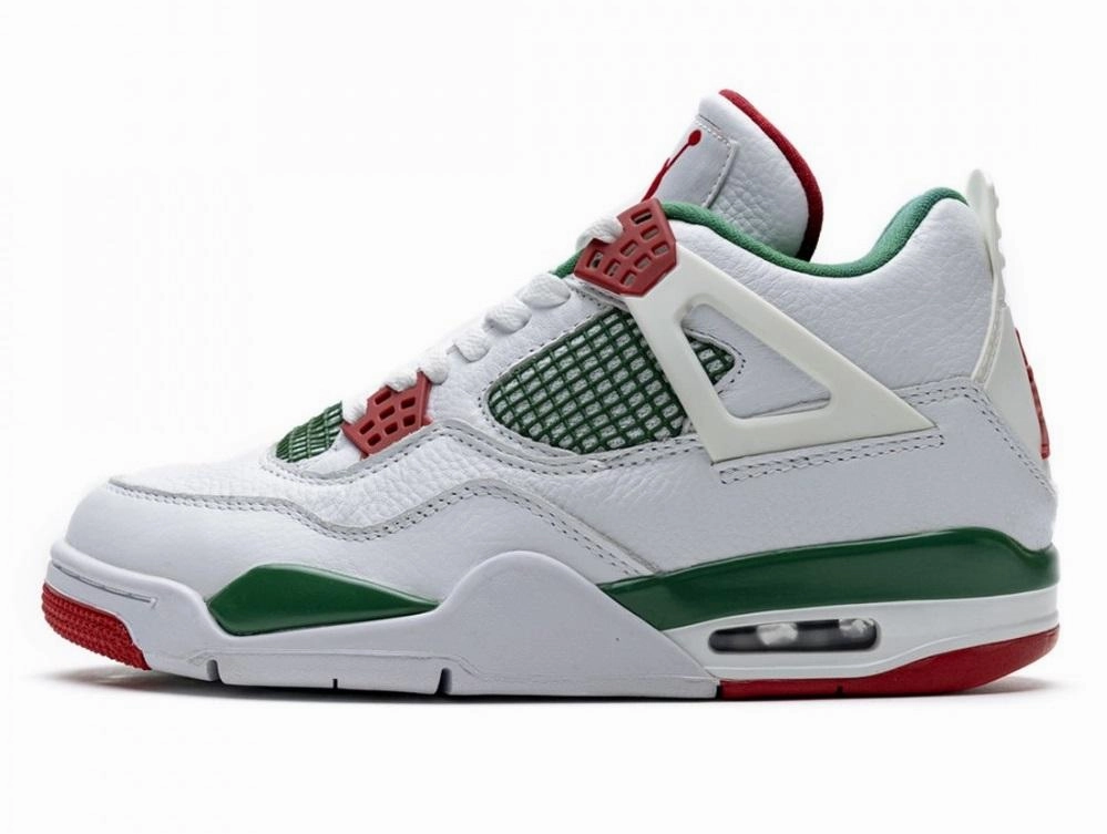 Air Jordan 4 Retro White Green Red Water Resistant