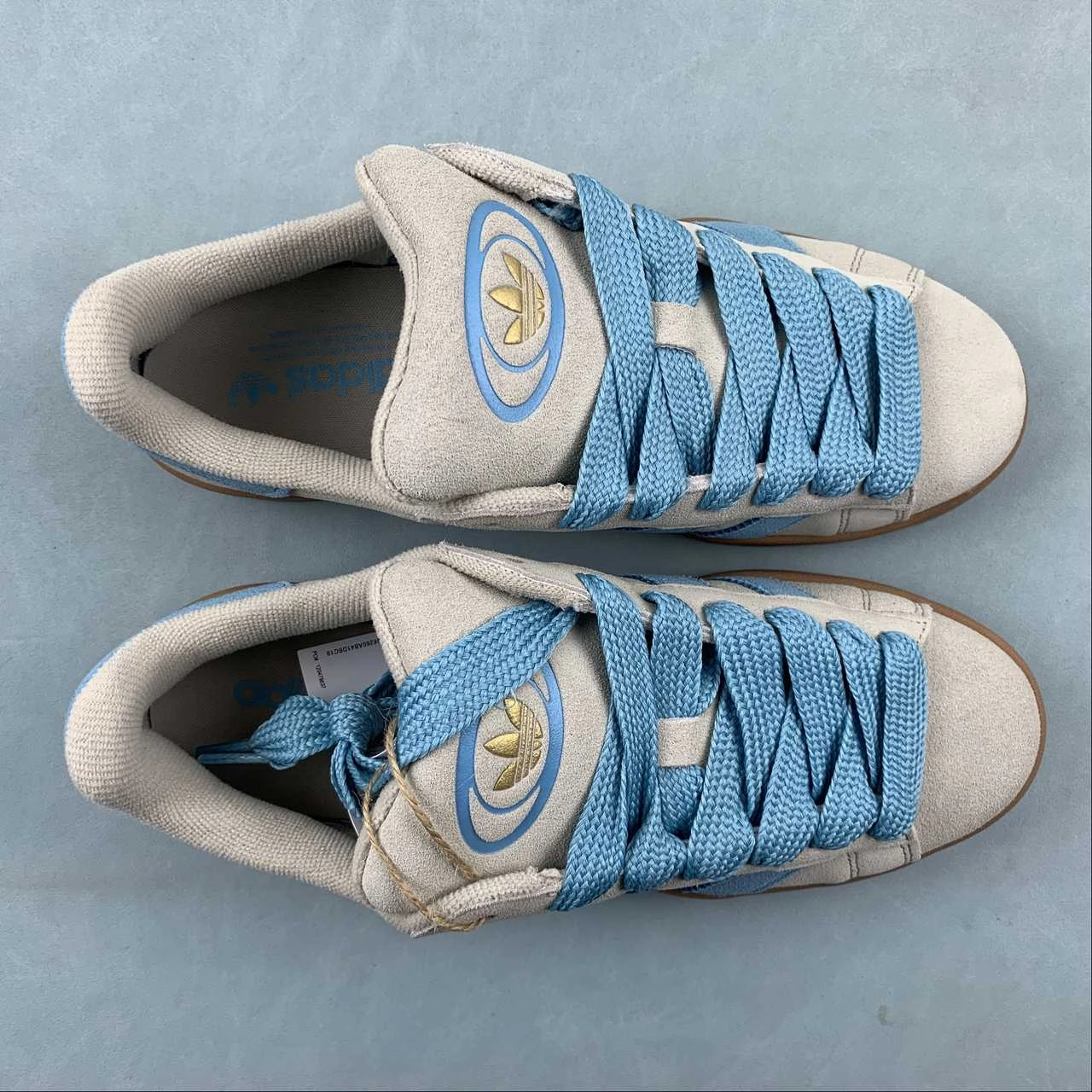 Fashion Ease Cushioned Support Adidas Campus 00s Putty Gray Preloved Blue Gold Metallic IE5588