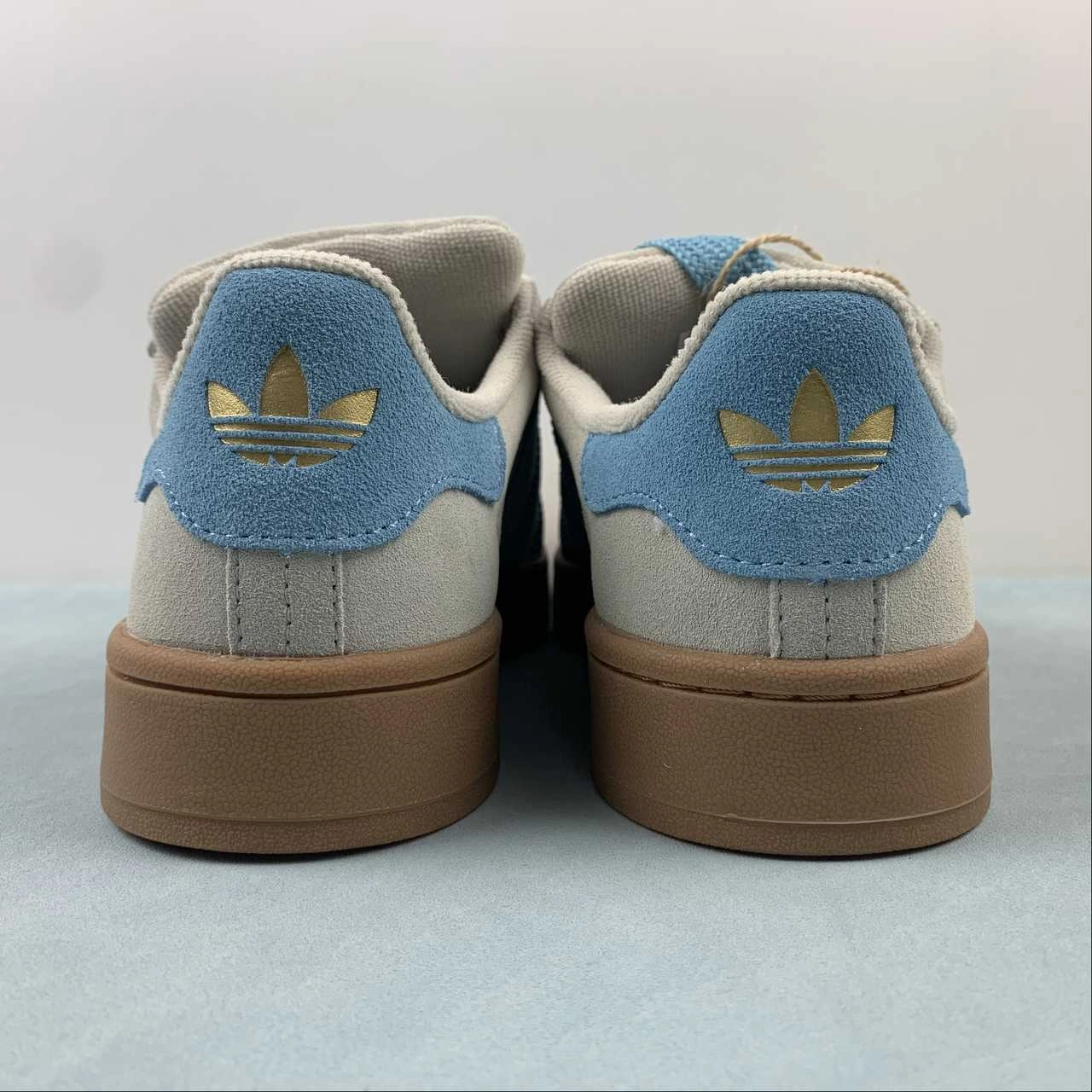 Partner Run Buckle Closure Adidas Campus 00s Putty Gray Preloved Blue Gold Metallic IE5588