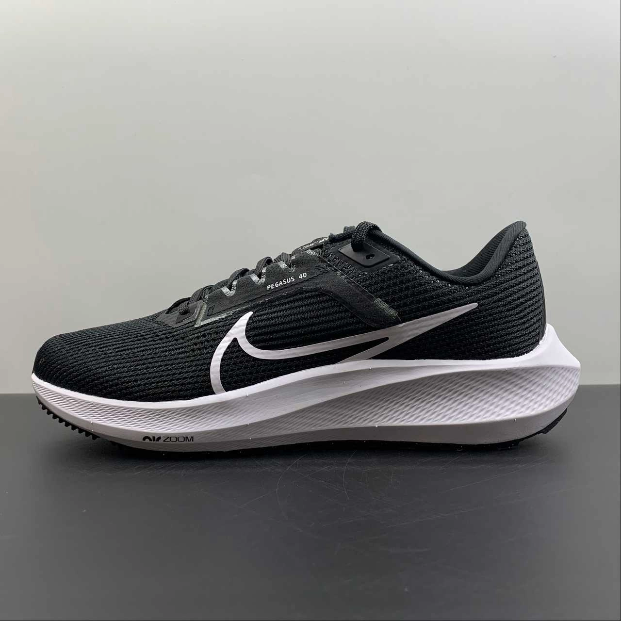 Trail Running Fit design supports the foot without tightness Air Zoom Pegasus 40 Black White DV3853-001