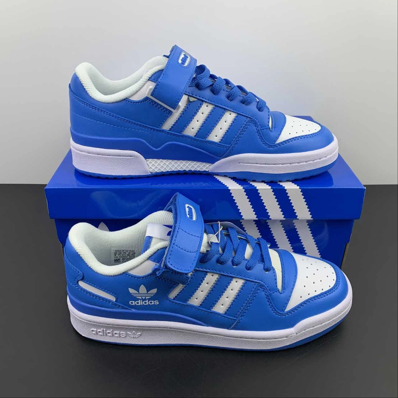 Everyday Travel Comfortable Soles Adidas Forum Low Cloud White Pulse Blue GX7071