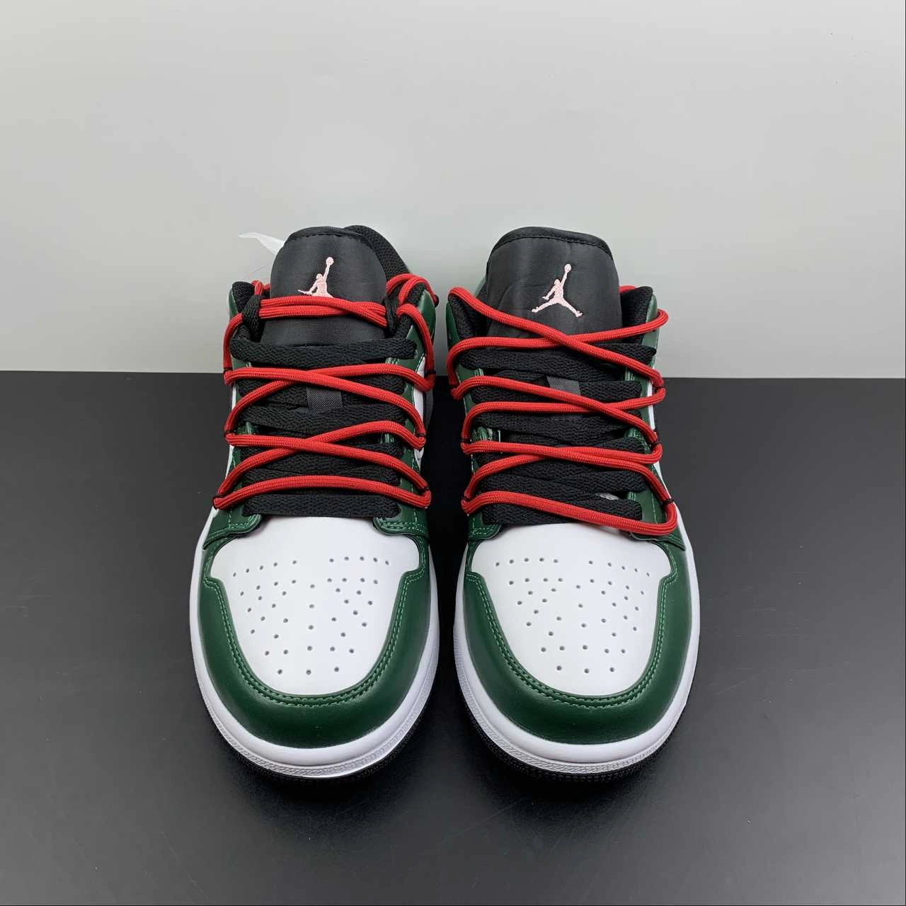 Smart cushioning Air Jordan 1 Low Vibe White Green Black Red 553558-963