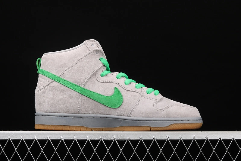 Zero Drop Design Dunk High Premium SB Metallic Silver Hyper Green  313171-039